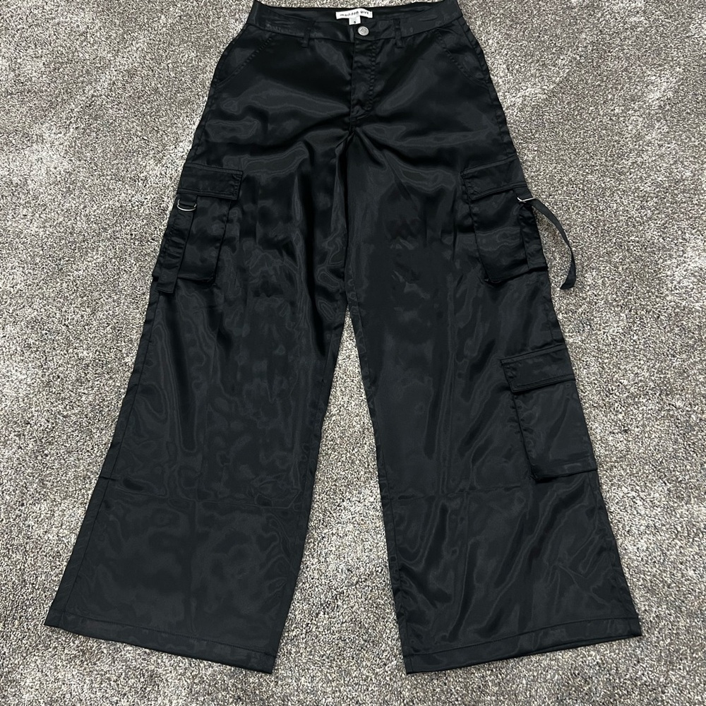 Madden Girl Black Satin Pants